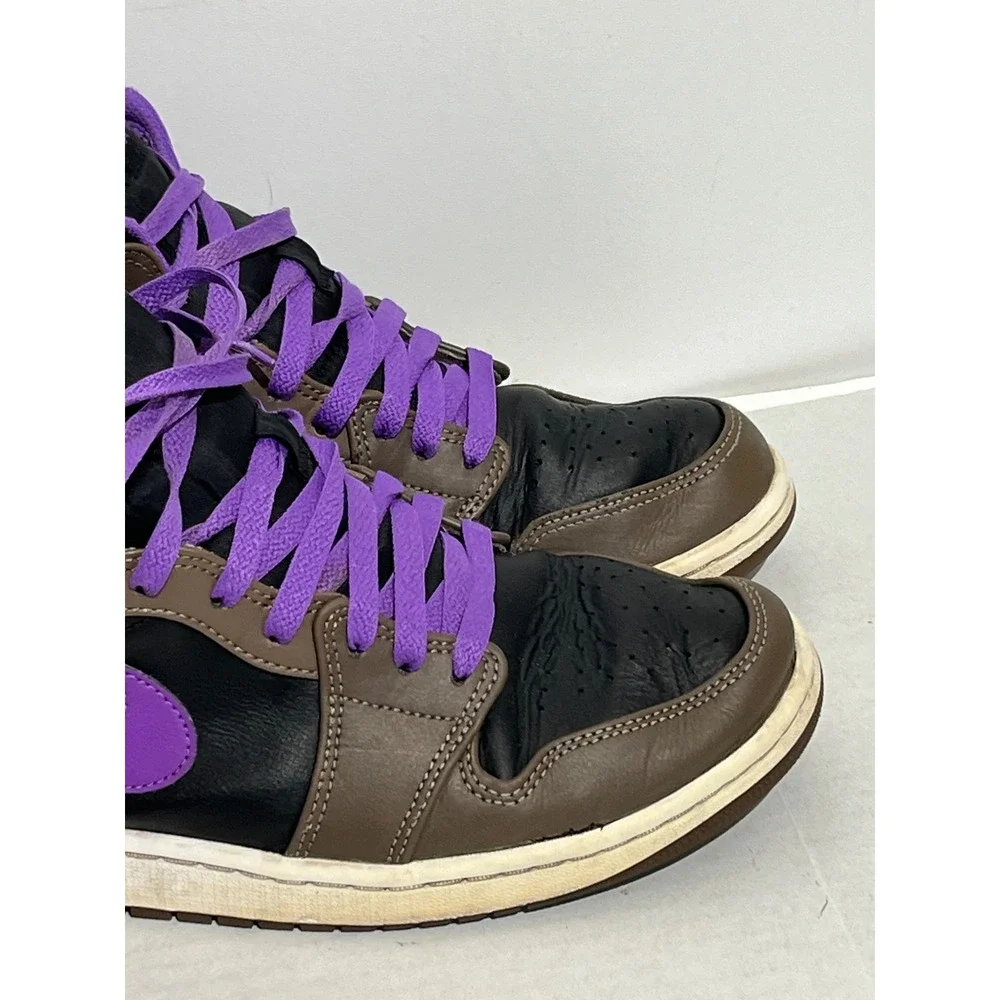 Air Jordan 1 Mid Palomino Wild Berry Brown Black Purple DQ8426-215 Mens Shoes